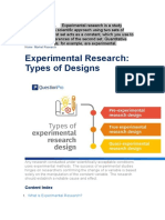 EXPEREMENTAL Experimental Research Is A Study
