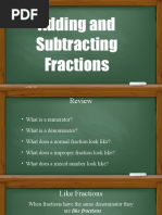 Adding and Subtracting Fractions Powerpoint