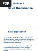 Sales Organization: Module - II