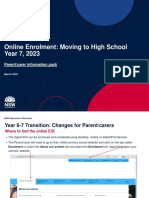 Year 6-7 Transition - Parent Info 2022