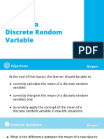 Unit 2 Lesson 2 Mean of A Discrete Random Variable
