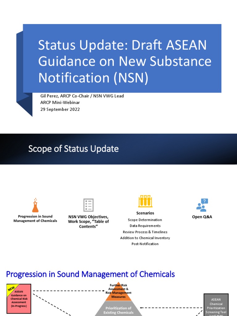 ASEAN Guidance on New Substance Notification | PDF | Chemical ...