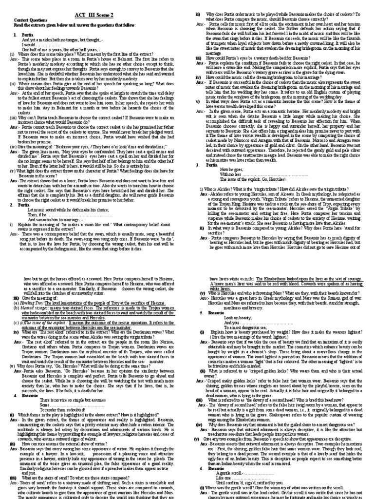 Act 3 scene 2 download free pdf the merchant of venice british
