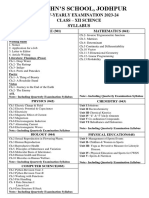 XII Science Syllabus