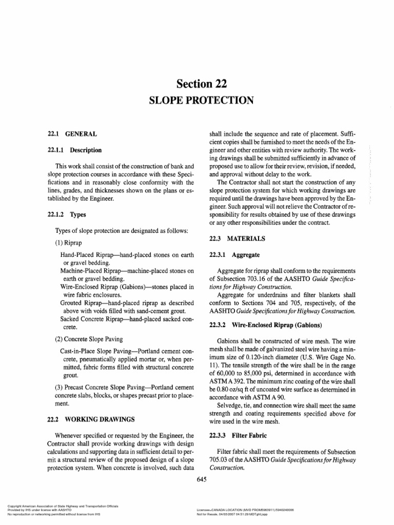 Aashto HB-17 Division Ii Sec 22 | PDF | Concrete | Drainage