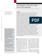 Constraint in Primary Total Knee Arthroplasty: Hannah Morgan, MD, Vincent Battista, MD, and Seth S. Leopold, MD