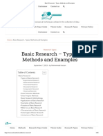 Basic Research - Types, Methods and Examples