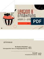 Lektion 8. Lesen 2 Grammatik