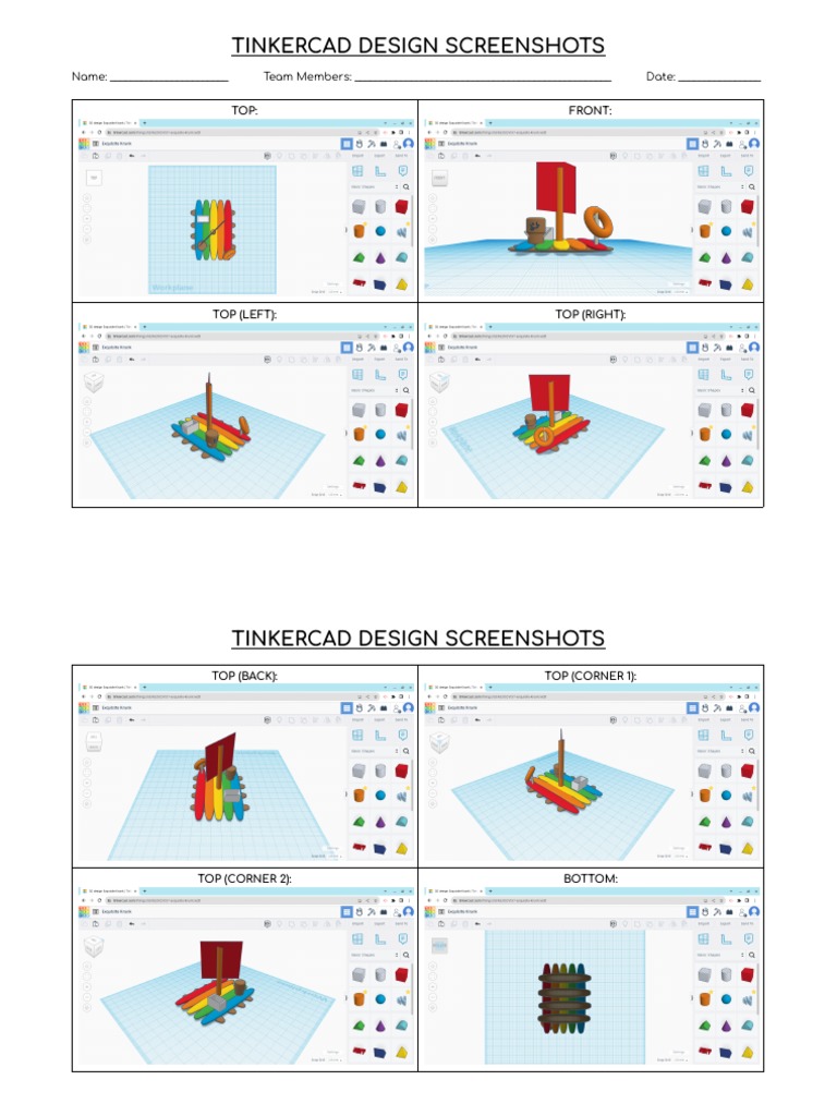 Tinkercad Design Screenshots | PDF | Home & Garden