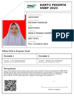 Kartu Peserta SNBP 2023: 423515507 Rockyah Hasibuan 0045797851 Sman 6 Padang Sidempuan Aek Tuhul Prov. Sumatera Utara