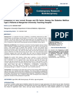 Frequency of ABO Blood Groups and RH Factor Among The Diabetes Mellitus Type 2 Patients at Nangarhar University Teaching Hospital