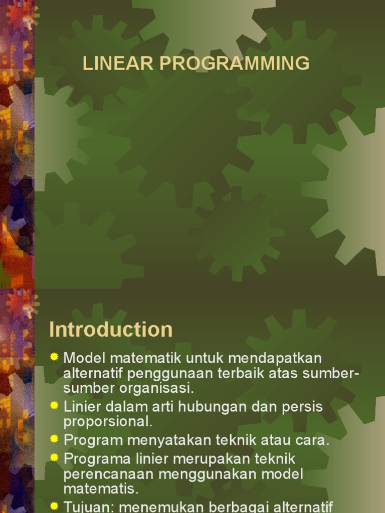 Programa Linier | PDF