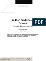 Report Template Card Sort Results