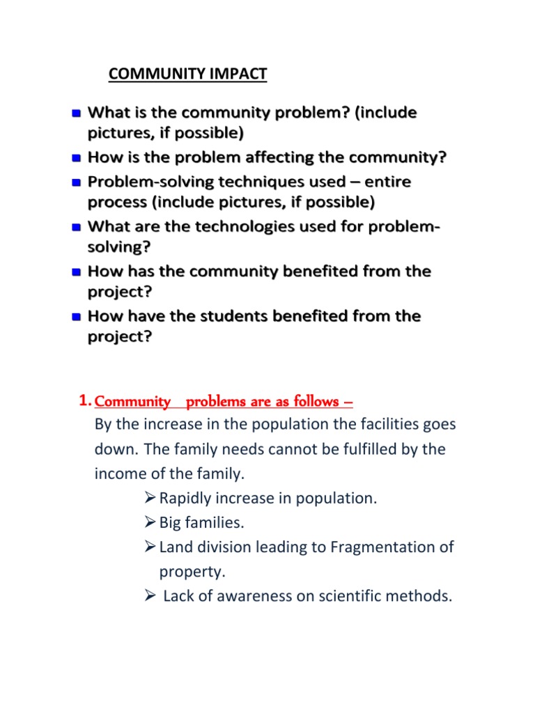 Community Challenges and Solutions | PDF | Social Science