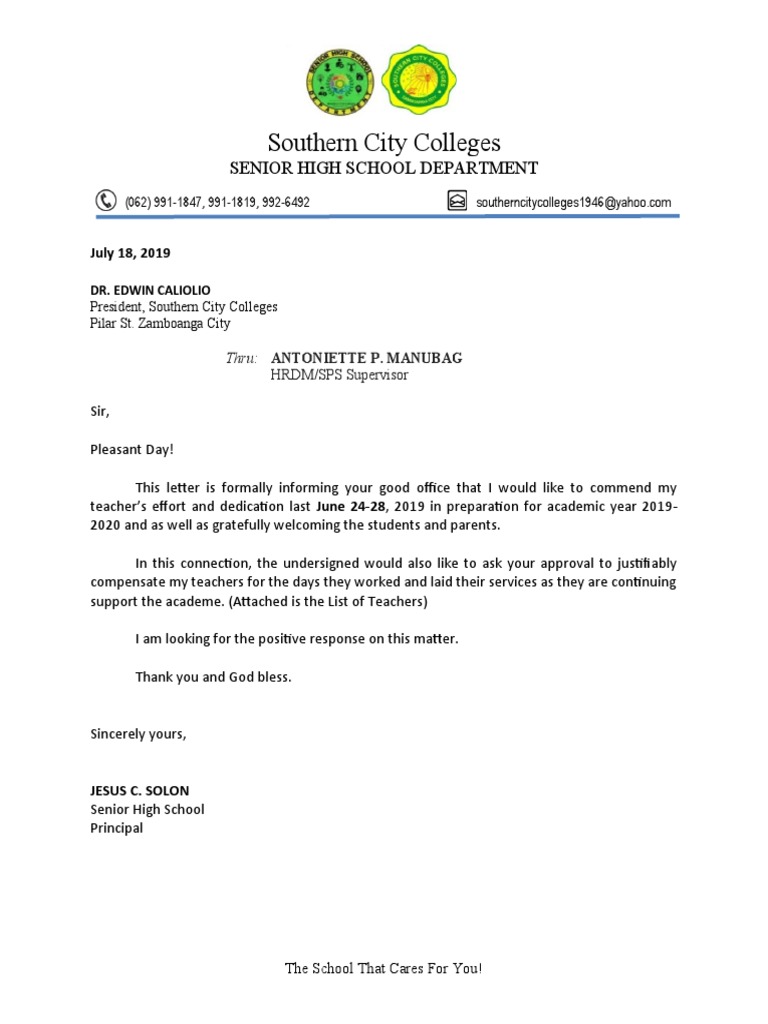 Letter of Compensation | PDF