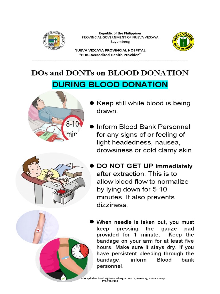After Blood Donation PDF Blood Donation Human Diseases And Disorders