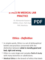 Ethics in Medical Lab Practice - Dr. Akinwande