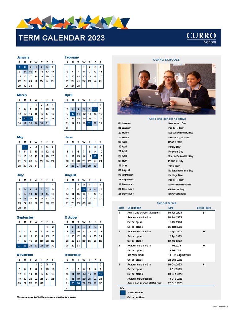 Curro Schools Calendar 2023 | PDF | Public Sphere | December Observances