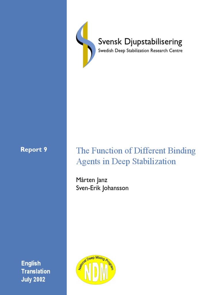 Rep 9 (2002) Different Binding Agents PDF