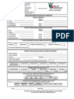 Electricity Service Connection Application Form