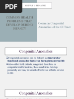 1 Common Congenital Anomalies of the GI Tract