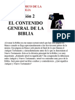 CBDLB - Lección 2 - El contenido general de la Biblia