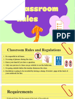 Classroom Rules and Regulation