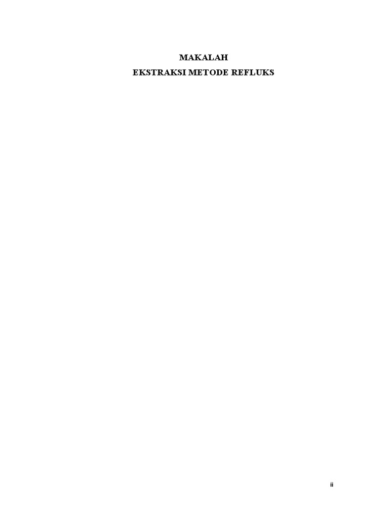 Metode Ekstraksi Refluks dalam Kimia | PDF | Sains & Matematika
