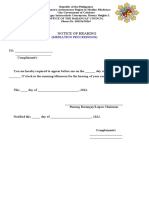 KP FORM 8 - Notice of Hearing (Mediation Pro.)