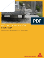 Método de Aplicación - SikaGrout