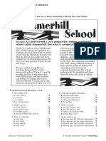 Reading - Summerhill School + Writing About Your School Experience (Present Simple)