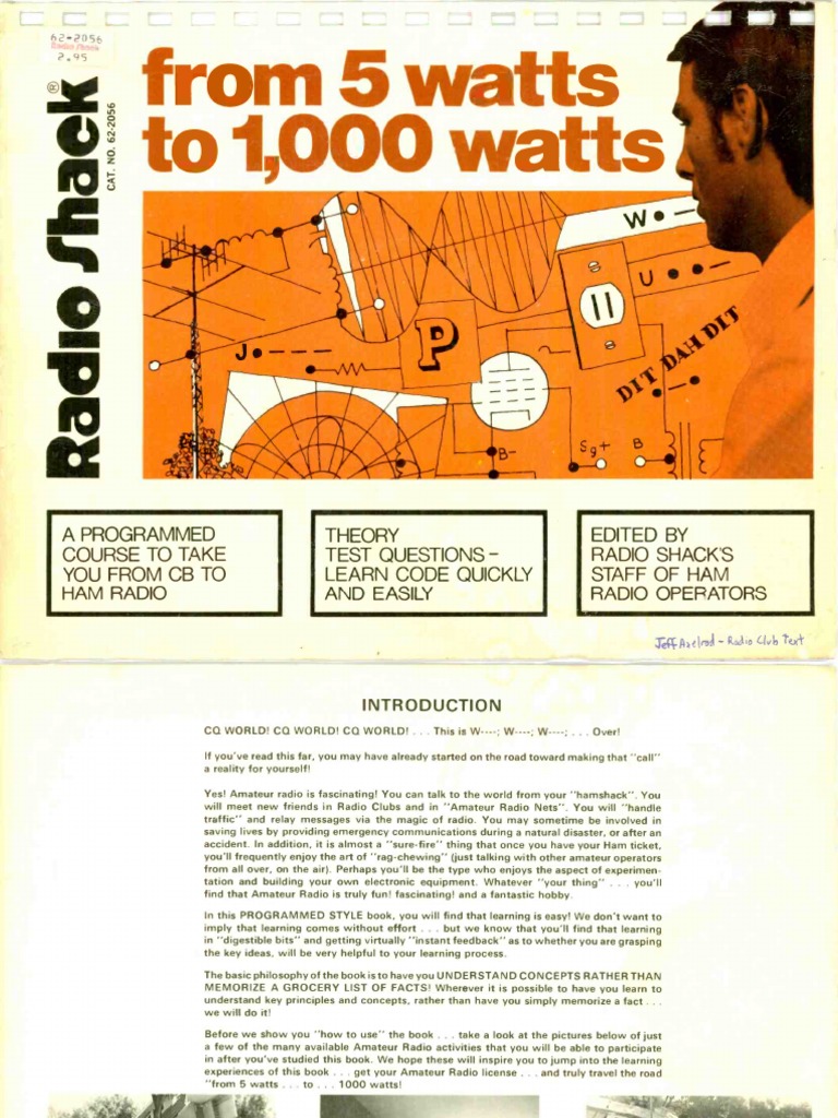 Radio Shack From 5 Watts To 1000 Watts PDF Amateur Radio