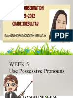 Cot - PPT - English 3 - Possessive Pronoun 2nd Quarter
