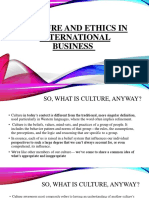 Culture and Ethics in International Business