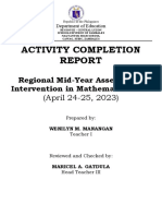 Activity Completion Report Rmya