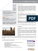 Brochure Formation L'Architecte Et L'urgence 06.23