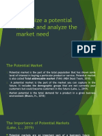 Recognize A Potential Market and Analyze The Market