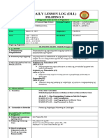 Daily Lesson Log (DLL) Filipino 9: Grade 9 - Abueva