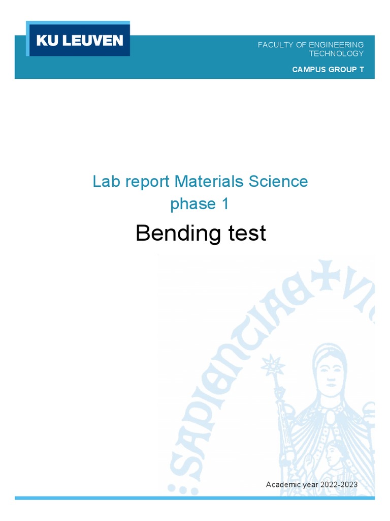 Bending Test: Lab Report Materials Science Phase 1 | PDF | Young's ...