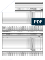 Standard Basketball Score Sheet