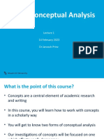 Lecture 1 - Conceptual Analysis