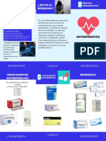 Folleto Farmacia Profesional Ilustrado Azul