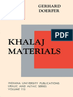 1059 - Turkoloji Tarix Khalaj Materials Gerhard Dorfer