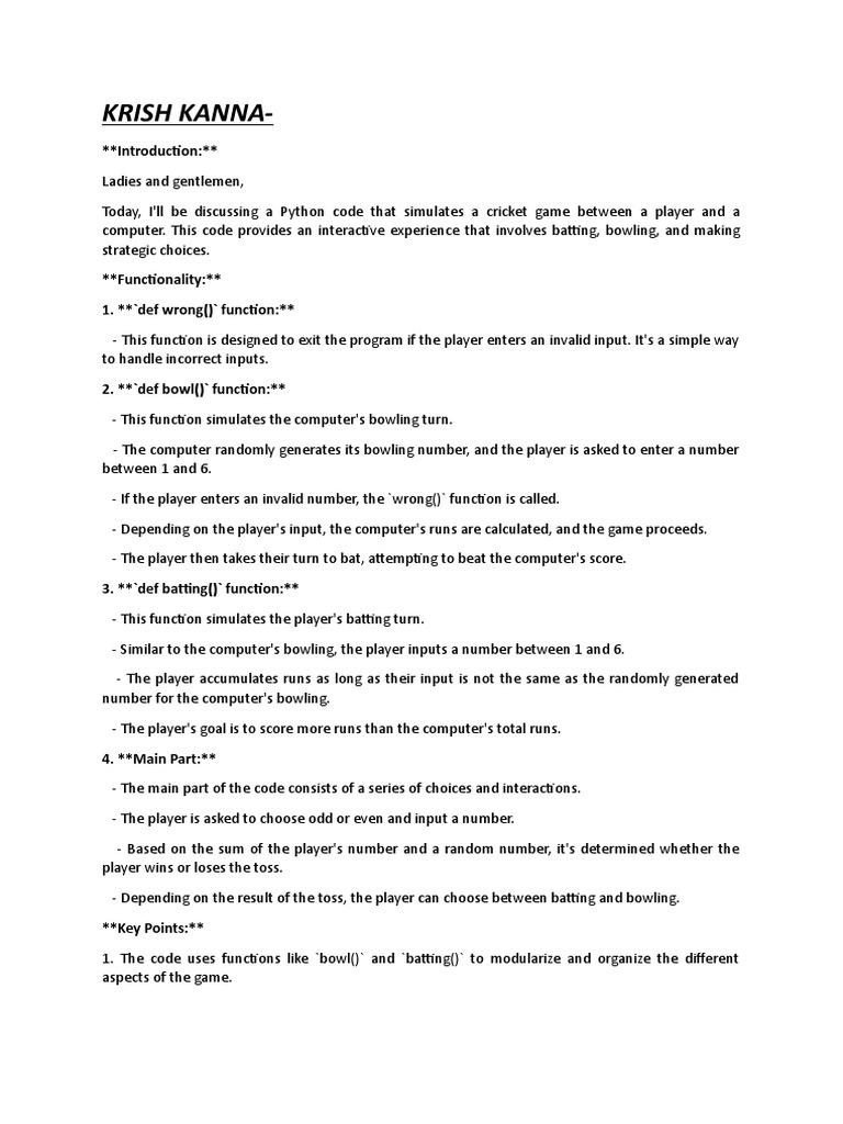 SPEECH | PDF | Bowling (Cricket) | Randomness