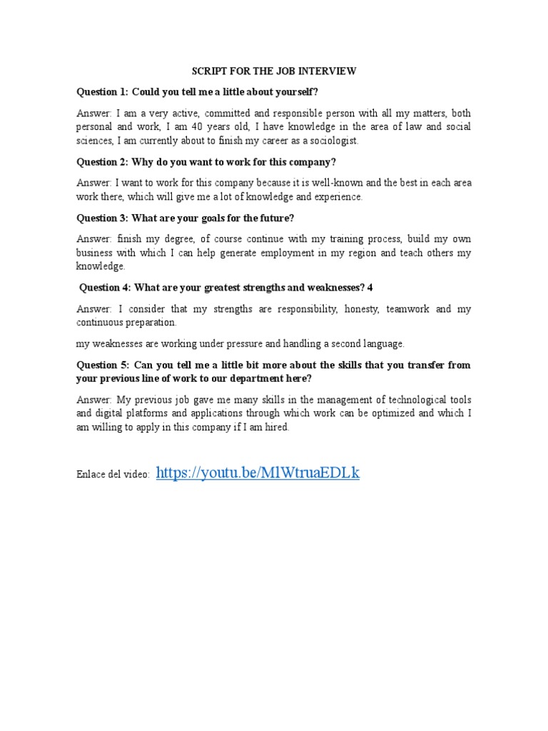 SCRIPT FOR THE JOB INTEfyhhufjfdf | PDF