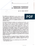 Lebovici.S. Indicaciones Terapeuticas en Reeducacion Psicomotriz