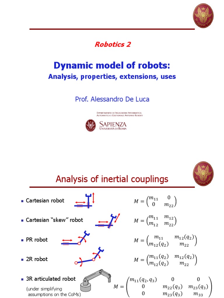 Dynamic Modeling of Robots Explained | PDF | Electric Motor | Kinematics