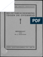 Rechtsbescherming Tegen de Overheid 1934 (J.Donner)