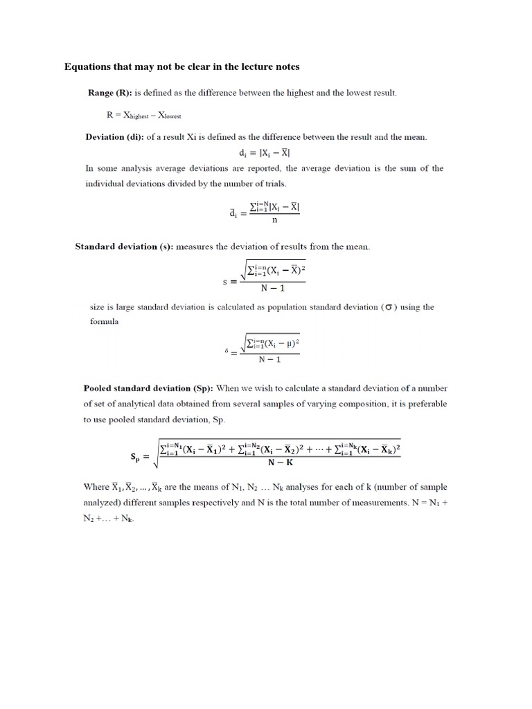 Equations | PDF