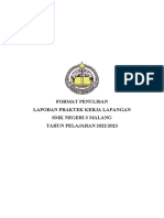 Format Penulisan Laporan PKL 2022 Fix